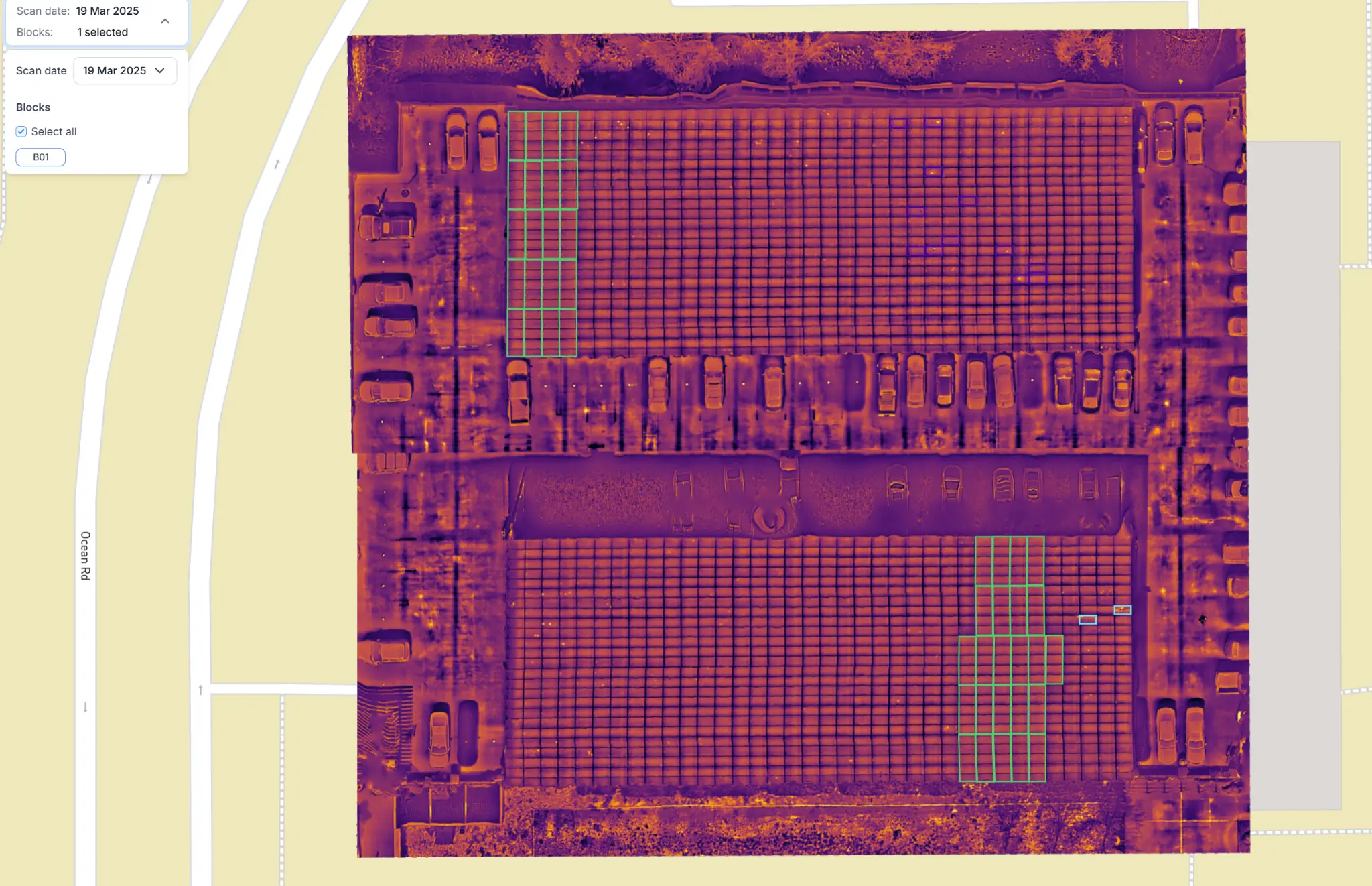 Solar Carport Array — Anomaly Mapping